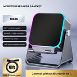 Auto-induction Wireless Induction Speaker RGB Ambient Light Dual Mode Bluetooth Speaker Portable 360° Rotation Phone Stand