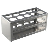 304 Stainless Steel Test Tube Holder Wide Application 10 Hole 2 slots Lab Stand Rack 3 Layer for 26-29.5mm Tubes