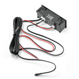 Car Clock Universal Automotive Digital Clock Date 3 In 1 LCD Display Electronic Temperature Noctilucent Trim Red Parts