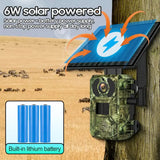 4G Solar Powered Wild Game Trail Camera, Photo Traps with Ucon Cloud Storage App, Real Time Viewing for Home Security