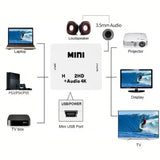 1080P Mini Audio HD Converter Audio extractor Adapter switcher For PC Laptop HDTV