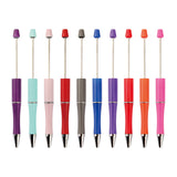 10 Pieces Bead Ballpoint Pens Cute Black Ink School Writing Supplies Beadable Pens for Drawing Office Teacher Students Classroom