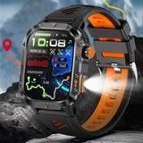 HT36 Smart Watch 2.01 Inch IPS Screen With Flashlight Heart Rate Monitor Waterproof Bluetooth Bracelet Outdoor Sports Smartwatch