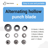 10Pcs Heavy Duty Hollow Punch Kit Set Gasket Leather Rubber Punching Diy Leathercraft Perforating Tools Herramientas Para