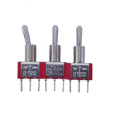 2PCS T8014B-SECQ Toggle Switch Self-locking Type 125V AC 5A/250V AC 3A 3 Gears 3 Pins Reset Toggle Switch High Quality