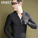 SPAKCT Winter Fleece Thermal Men Cycling Jersey Long Sleeve Bicycle Clothing MTB Mountain Bike Clothes Male Warm Tops