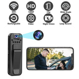 HD 1080P Mini Camera WiFi Infrared Night Vision Police Body Cam with Back Clip Miniature Camcorder Video Surveillance Camcorder