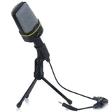SF920 Condenser Microphone Profession 3.5mm Wired Studio Capacitive Mic With Tripod Stand for PC Computer Recording Singing Song