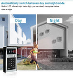 WiFi Tuya RFID Video Camera Doorbell 1080P HD Color Video Door Phone Intercom System Outdoor with  Code Keypad AccessAPP Unlock