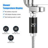 Digital Bathroom Shower Faucet Thermometer LED Display Water Power Thermometer For 1/2 Inch Bathroom Faucet Shower Thermomete