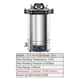 Automatic High Temperature Pressure Steam Sterilizer Pots 18L/24L/30L Portable Pot Sterilization Autoclave Surgical Medical