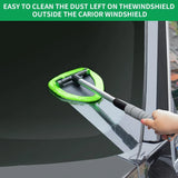 Windshield Cleaning Tool with 2 Microfiber Pads Car Window Cleaning Tool Extendable Handle Car Glass Cleaner for Car & Home Use
