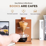 Book Shaped Electric Pour over Coffee Machine 300ml Foldable Detachable 7 Holes Drip Coffee Maker for Home Travel Office