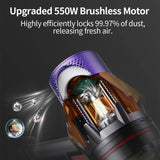 Household Brushless Vacuum Cleaner, Large Suction 550W High Power 35000PA Multi-function Handheld Pet Vacuum Cleaner