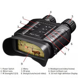 W550B Professional Tactical Telescope Camera 20X Optical Infrared Night Vision Binoculars for Hunting with 4 inch Large Screen