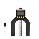 0-80mm 0.01mm LCD Digital Display Height Depth Gauge with Magnetic Feet, ABS Material, Black+Red+Silver, 0-50mm Hole Depth,
