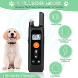 2600FT Remote Dog Shock Training Collar , Electric Dog Training Collar with 4 Training Modes, Vibrating D19T