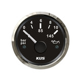 Instrument Car Oil Pressure Gauge 5bar 10bar 52mm Ship Car RV Universal Model with Night Light