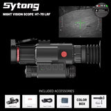 HT-70 LRF 2K HD WIFI Monocular Telescope Video Camera 400M Infrared Night Vision Scope for Hunting with Laser Distance Meter