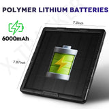 5W 6V 12V Output 6000mAh Solar Panel for Cellular Wild Game Trail Cameras, Built-in Rechargeable Battery, Solar Charger Kits