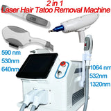 2 In 1 Professional Laser Hair Tatoo Removal Machine IPL Pico Nd Yag OPT Laser Device With Laser Multifunction Beauty Machine