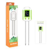 6-in-1 Soil PH Meter Fertility Temperature Humidity Light Tester 90° Rotatable LCD Backlight Soil Hygrometer for Garden Plant