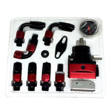Oil Pressure Regulator Kit With Universal Adjustable Fuel Pressure Regulator Gauge+ AN6 Fuel Line Hose+ Fittings End Kit
