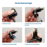 6Pcs 3Pin XLR Angle Adapter Adjustable Male To Female Right Angle XLR Adapter XLR 90 Degree Adapter
