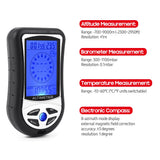 8-in-1 Multifunctional Electronic Altimeter Barometer LCD Digital Compass Thermometer Height Gauge Weather Forecast Barometric