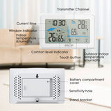 BALDR Large Touch Screen Wireless Weather Station In/outdoor Digital Temperature Humidity Monitor Comfort Level Indicator Sensor