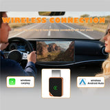 Wireless Orange Car Adapter Mini 2In1 Wired To Wireless Carplay Car Connector Box