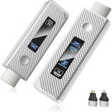 165FT/60M Wireless HDMI-compatible Transmitter and Receiver LED Display 1080P HD Extender Kit for PC Monitor Projector TV Box