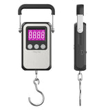 60kg Digital LCD Hanging Hook Scale 10g Electronic Luggage Fish Scales Battery/USB Stainless Steel Panel Handle Weighing Balance