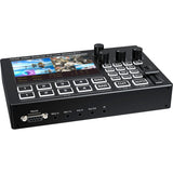 1080p 60Hz 4 Channel HDMI Video Switcher with Screen Mic Line in Mixing Audio for Camera Live Streaming Video Capture Recording