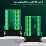 HDB44 Solderless Connector Industrial 3 Rows D-SUB 44Pin P Hole Plug Breakout Terminal Board Adapter