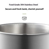 220V 3L Multifunctional Mixer 600W with 6 Speed Settings and Timer Pure Copper Motor 304 Stainless Steel Bowl for Kneading Dough