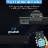 BESTISAN S7020P HIFI Sound Bar With 3.5mm Audio Cable Treble Bass BT USB AUX Optical Coaxial Input Home Theater Experience