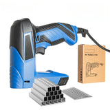 2 in 1 Electric Stapler Brad Nailer with 2000 Fasteners & Nails Cable Stapling Tool for Wood Upholstery Carpentry DIY Crafts