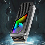 M.2 2280 SSD Heatsink Heat Sink Cooler with Thermal Silicone Pad 5V 3 Pin ARGB Hard Drive Heatsink M.2 Radiator for M.2 2280 SSD