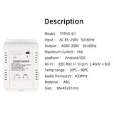 Tuya Wifi 16A Smart Temperature Humidity Switch Power Monitor with Thermostat Probe Sensor for Fish Tank Greenhouse Warehouse