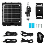 Trail Camera Solar Panel with 3W 8000mAh 5V 12V 9V 6V Output Solar Charger Kits for Security Camera Outdoor Use