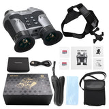 VR303 Head Mounted Rechargeable 4K UHD Video Photo 3D VR Infrared Night Vision Goggles Head Mount Binoculars for 1000m Distance