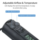 450W Portable Temperature-Controlled Soldering Heat Air Machine 450℃ Hot Air Rework Station SMD Desoldering Tool with 9 Nozzles