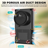 3-in-1 Carbon Monoxide Detector Rechargeable CO Detector with LCD Display Temp Humidity Monitor for Home Travel Hotel Indoor