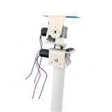 DIY DC dual axis gimbal solar tracking and monitoring robot with high load capacity and torque, all metal X-axis and Y-axis worm