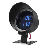 BG0009 Digital Car Truck Water Temp Gauge + Temperature Sensor Voltmeter Volt Voltage Meter 2 in 1 12V 24V Celsius Fahrenheit