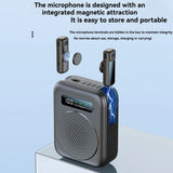 Bluetooth Voice Amplifier Wireless Lavalier Lapel Microphone For Classroom/Yoga/Conference Recording Microphone Beige