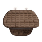 Winter Warm Plush Anti Slip Car Seat Cover Plaid Cushion Seat Protector