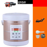 Universal 12V 24V Rice Cooker for Car Truck 1.6L Heating Lunch Box Soup Porridge Cooking Pot Food Steamer Meal Heater Warmer