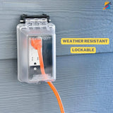 Outdoor Weatherproof Outdoor Outlet Cover Case Single Gang Electrical Box Rated for Wet Locations With Clear Transparent Lid